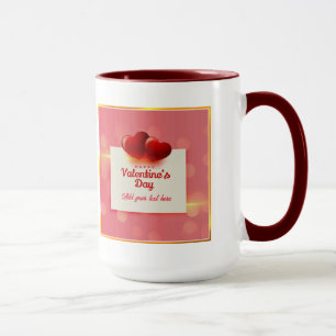 Caneca Dia dos Namorados Com Corações Vermelhos I Amor Ro