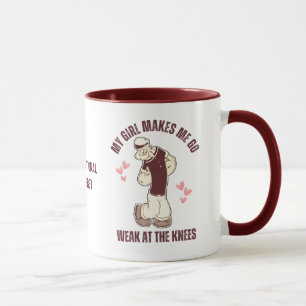 Caneca Dia dos Namorados do Homem Forte Divertido Frágil 