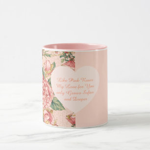 Caneca Dia dos Namorados Romântico com Rosas Lindas
