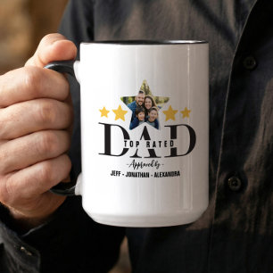 Caneca Dia dos Pais Análise do Pai 5 Estrelas Pai Mais Be