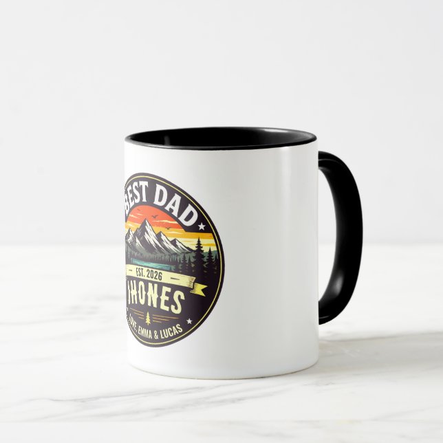 Caneca Dia dos Pais com tema de aventura (Frente Esquerda)