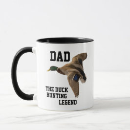 Caneca Dia dos pais do pato selvagem da legenda da caça
