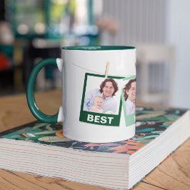 Caneca Dia dos Pais | Melhor Pai de Todos 3 Colagem de Fo