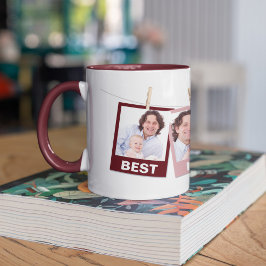 Caneca Dia dos Pais Melhor Pai de Todos 3 Colagem de Foto