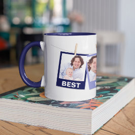 Caneca Dia dos Pais | Melhor Pai do Mundo 3 Colagem de Fo