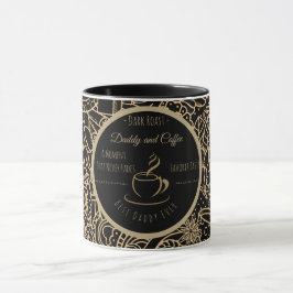 Caneca Dia dos Pais, Papai e Café, Melhor Papai do Mundo 