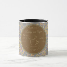 Caneca Dia dos Pais, Papai e Café, Melhor Papai do Mundo 
