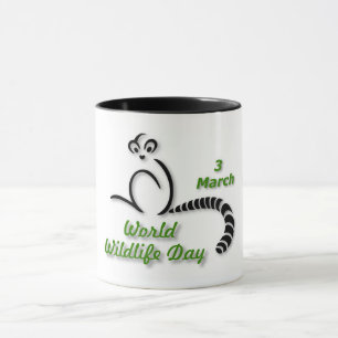 Caneca Dia Mundial da Vida Selvagem 3 de março