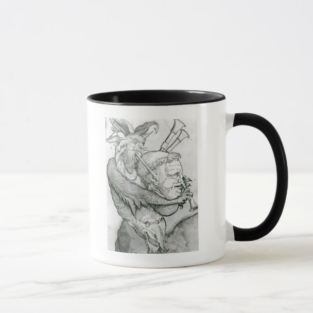 Caneca Diabo que joga a cabeça como um saxofone, 1144 do (Direita)