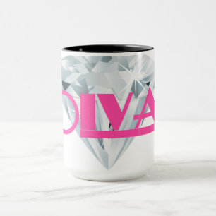 Caneca Diamond Diva Pink