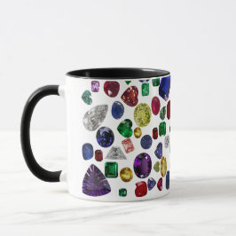 Caneca Diamond & Gemstone All Rainbow color Coffee Mug
