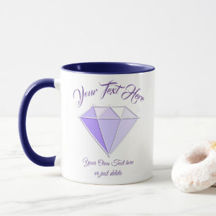 Caneca Diamond Gemstone. Jóias. 60 Aniversário de Casamen