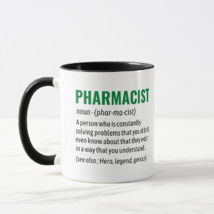 Caneca Dicionário Farmacêutico Engraçado Definição, Farmá