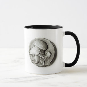 Caneca Didrachma de Heracles: Athena de descrição anverso