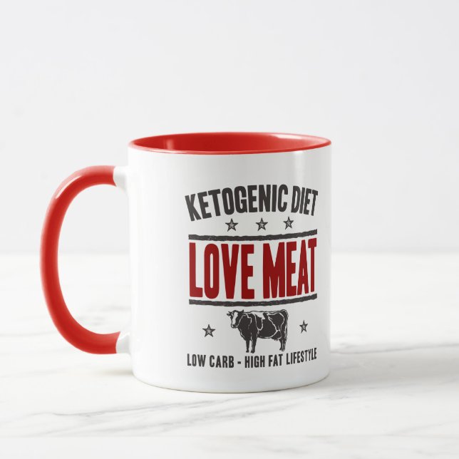 Caneca DIETA KETOGENIC: Carne do amor - baixa vida do (Esquerda)