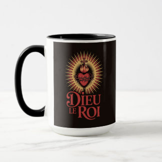 Caneca Dieu Le Roi Catholic Monarchist Sacred Heart Cup 