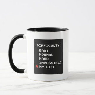 Caneca Dificuldade Minha Vida Engraçado Sarcástico Citaçã