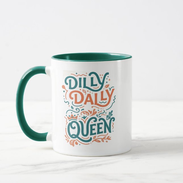 Caneca Dilly Dally Queen - Xícara Estética Retrô (Esquerda)