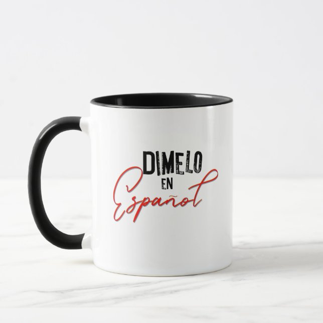Caneca Dimelo En Espanol Professora Bilíngue Espanol e  (Esquerda)