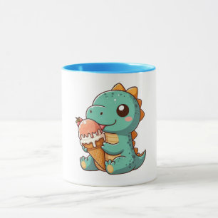 Caneca Dinheiro comendo sorvete bonito