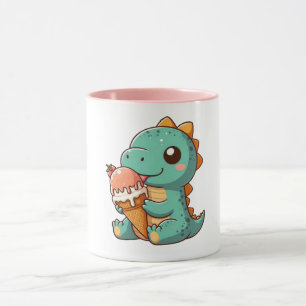 Caneca Dinheiro comendo sorvete bonito