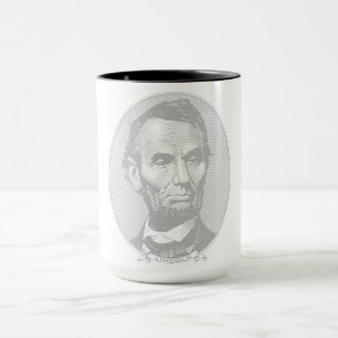 Caneca Dinheiro de 5 Dólares do Presidente Abraham Lincol