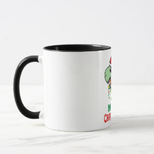 Caneca dinossauro feliz xmas