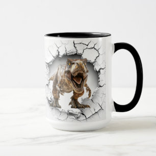 Caneca Dinossauro saindo da caverna