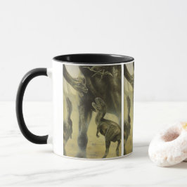 Caneca Dinossauros Antigos, Torvosaurus e Brachiosaurus