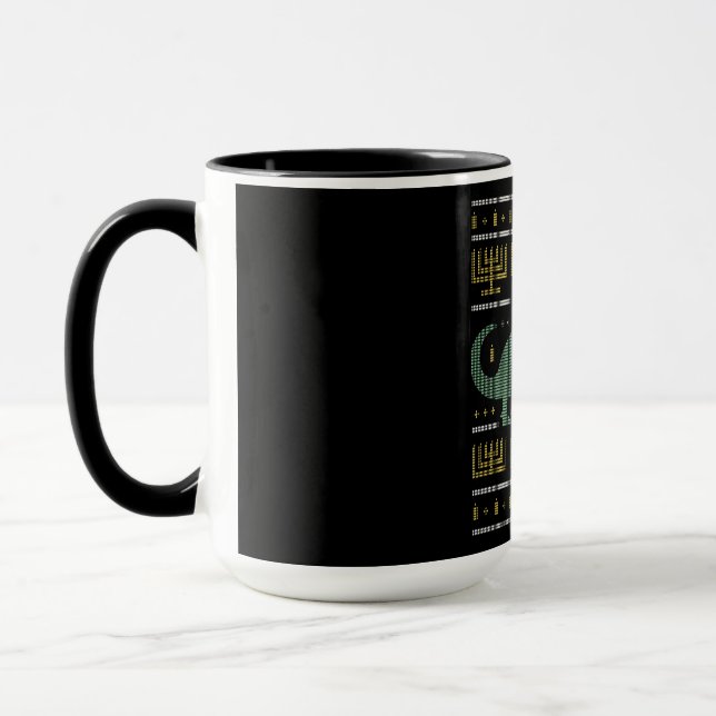 Caneca Dinossauros de Suéter Feio no Dia de Natal (Esquerda)