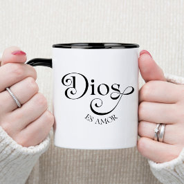 Caneca Dios Es Amor Christian Coffee Mug Espanhol