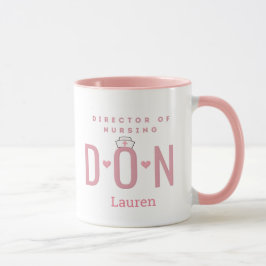Caneca Diretor de DON Rosa Personalizado de Enfermagem de
