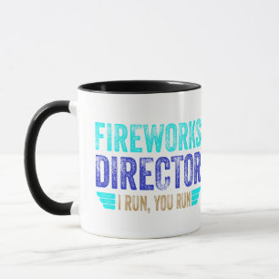 Caneca Diretor do Fireworks, eu corro, você dirige