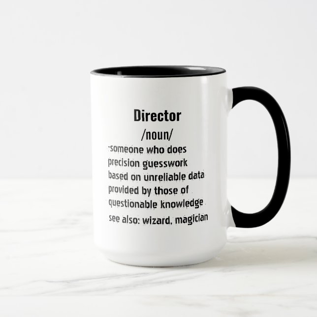 Caneca diretor engraçado Dons de definição para mulheres  (Direita)