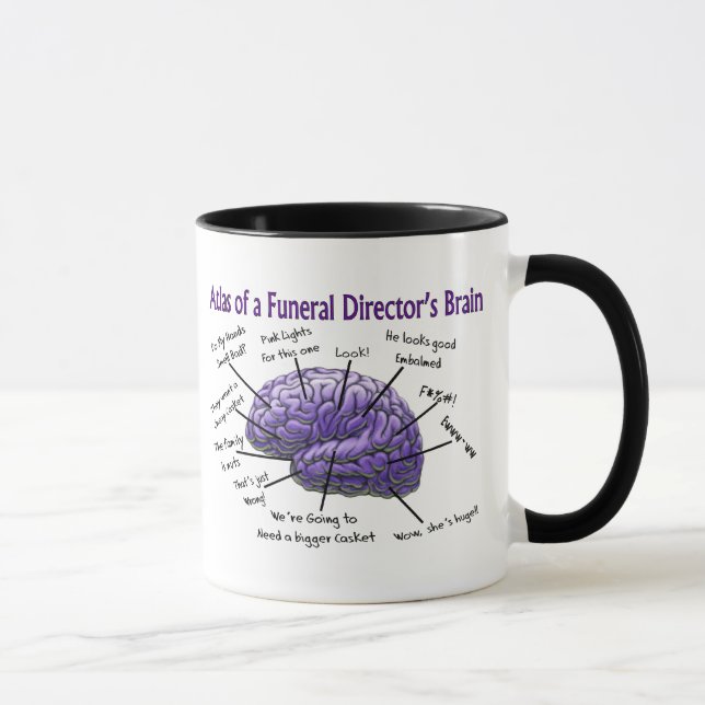 Caneca Diretor Funerário/Mortican Funny Brain Design (Direita)