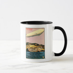 Caneca Dirigível do zepelim de Luftschiff sobre o poster