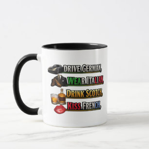 Caneca Dirija Alemão Vista Italiano Beba Scotch Beije Fra