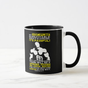 Caneca DISCIPLINE - Motivação de Workout de Construção de