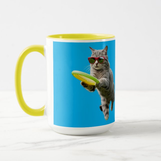 Caneca Disco Golfe Gato Atraente (Esquerda)
