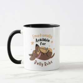 Caneca Disponível Emocionalmente para Belly Rubs Engraçad