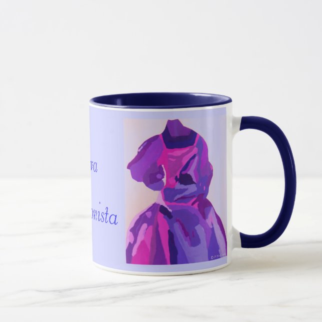 Caneca Diva Fashionista Em Azul (Direita)