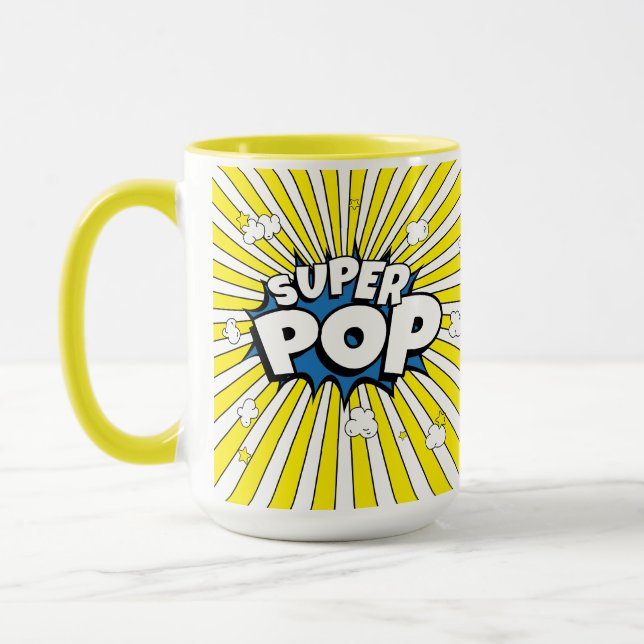 Caneca Diversão Brilho Sol SUPER POP! Quadrinho Pop Art (Esquerda)