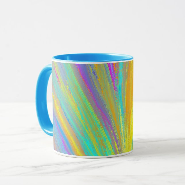 Caneca Diversão de Verão Tropical de abstrato (Frente Esquerda)