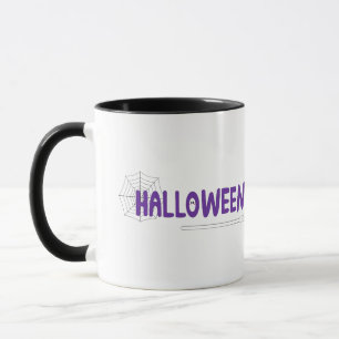 Caneca Diversão e Letra de Dia das Bruxas Spooky com Broo