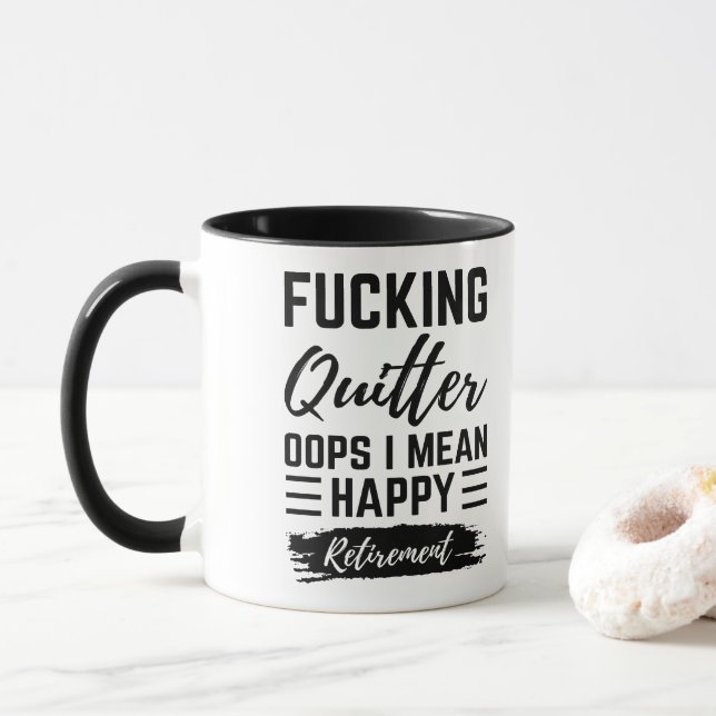 Caneca Diversão - F*cking Oops Quero Dizer Boas Retiradas (Com Donut)