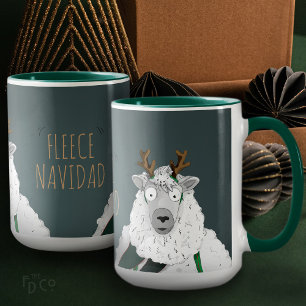 Caneca Diversão Festiva 'Fleece Navidad' Ovelha Cinza Tur