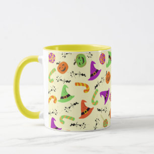 Caneca Diversão Halloween Padronizada Lâmina Amarela