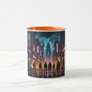 Caneca Diversão noturna dos amigos dos jogos do conselho