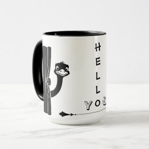 Caneca Divertida de Avestruz Peekaboo