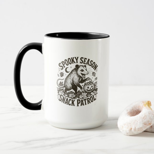 Caneca Divertida de Opossum Patrulha de Lanches da (Com Donut)